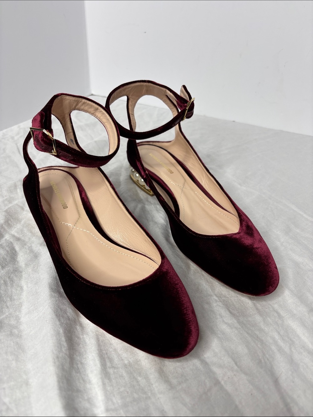 Nicholas Kirkwood Lola Pearl  Ballerina Flats Red
